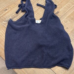 Free People Beach Keiran knit tie shoulder sweater tank